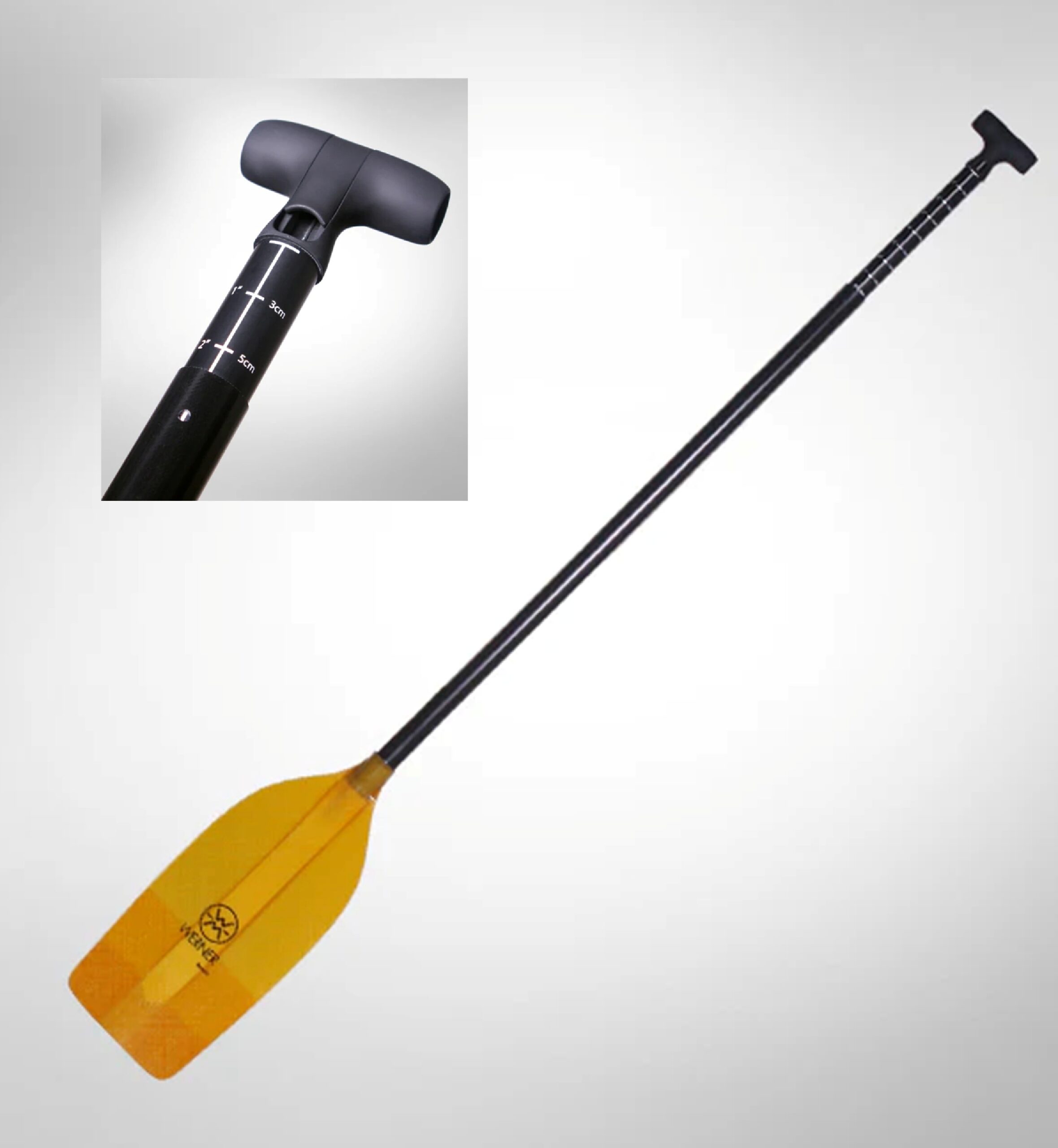 WERNER - Bandit - verstellbarer Schaft - Glass oder Carbon- uncut - Kanu Paddel WW Kanadier